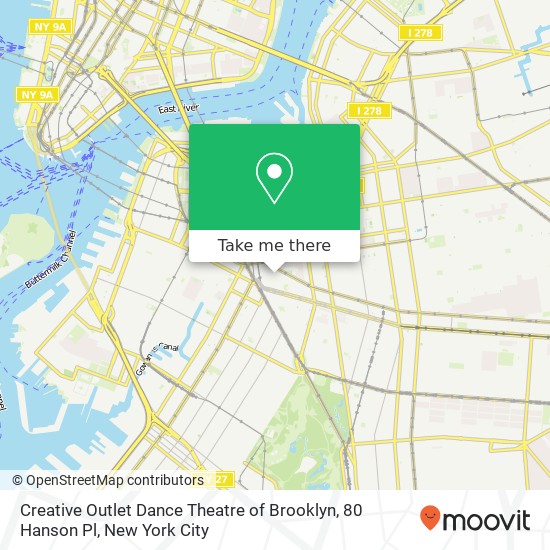 Mapa de Creative Outlet Dance Theatre of Brooklyn, 80 Hanson Pl