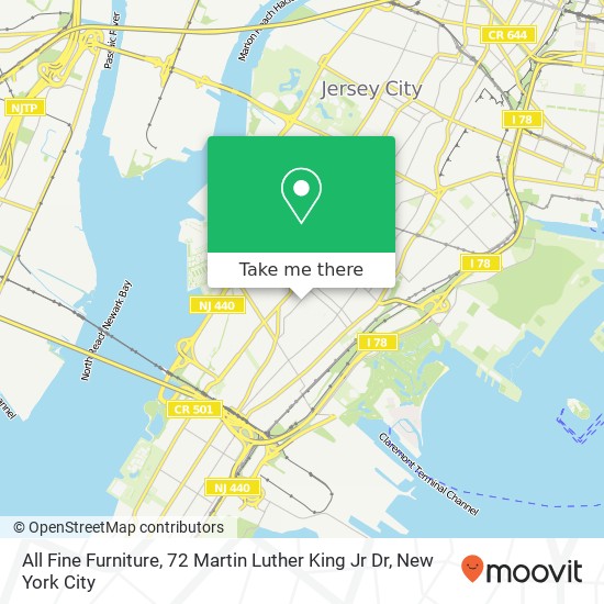 Mapa de All Fine Furniture, 72 Martin Luther King Jr Dr