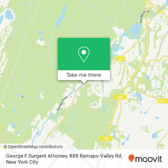 Mapa de George F Surgent Attorney, 888 Ramapo Valley Rd