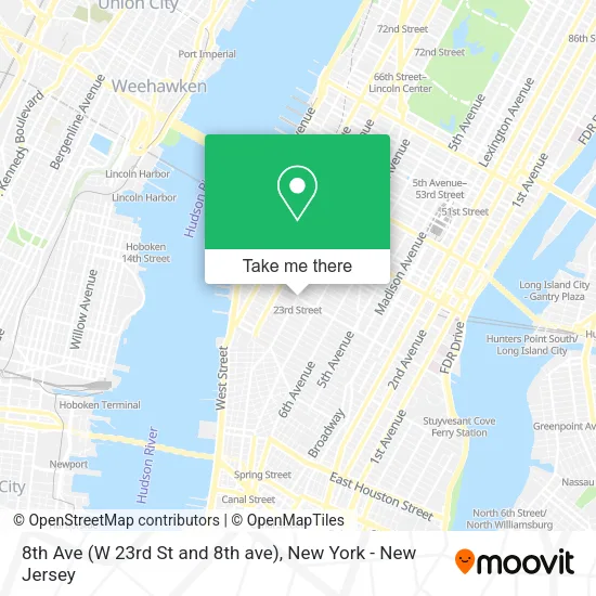 Mapa de 8th Ave (W 23rd St and 8th ave)