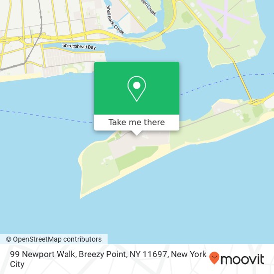 Mapa de 99 Newport Walk, Breezy Point, NY 11697