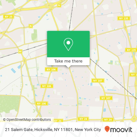 Mapa de 21 Salem Gate, Hicksville, NY 11801
