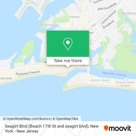 Mapa de Seagirt Blvd (Beach 17th St and seagirt blvd)