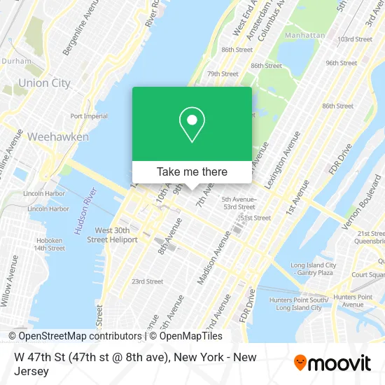 Mapa de W 47th St (47th st @ 8th ave)