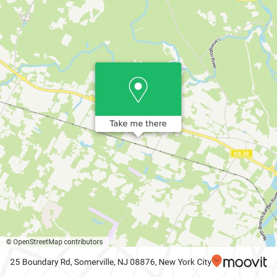 Mapa de 25 Boundary Rd, Somerville, NJ 08876