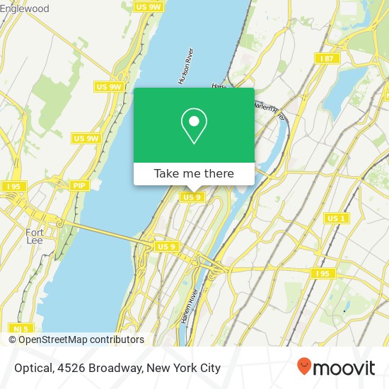 Optical, 4526 Broadway map