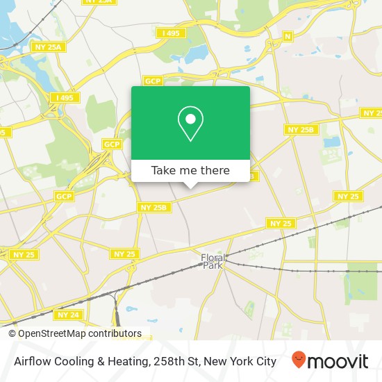 Airflow Cooling & Heating, 258th St map