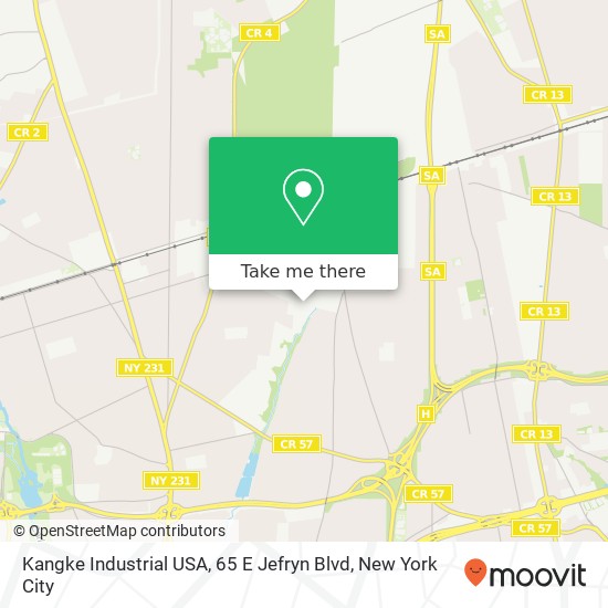 Mapa de Kangke Industrial USA, 65 E Jefryn Blvd
