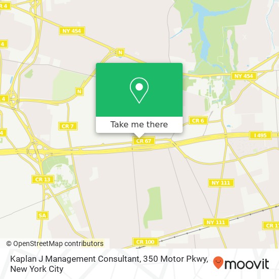 Mapa de Kaplan J Management Consultant, 350 Motor Pkwy