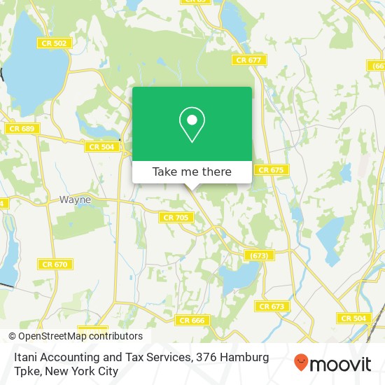 Mapa de Itani Accounting and Tax Services, 376 Hamburg Tpke