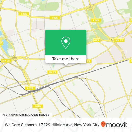 Mapa de We Care Cleaners, 17229 Hillside Ave