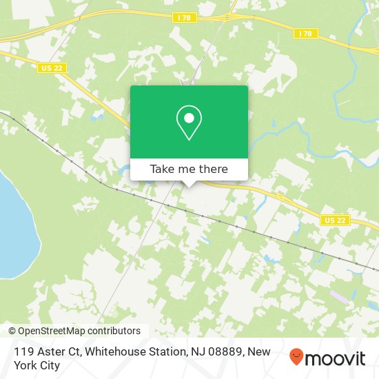 Mapa de 119 Aster Ct, Whitehouse Station, NJ 08889