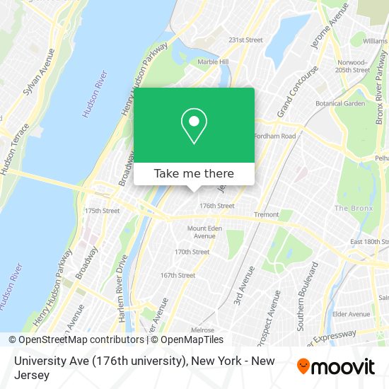 Mapa de University Ave (176th university)