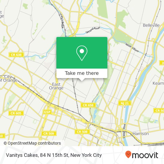 Vanitys Cakes, 84 N 15th St map