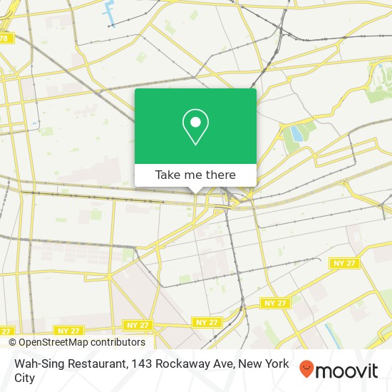 Wah-Sing Restaurant, 143 Rockaway Ave map