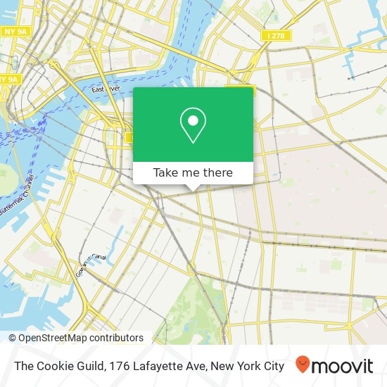 Mapa de The Cookie Guild, 176 Lafayette Ave