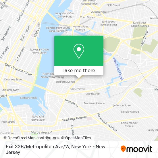 Mapa de Exit 32B/Metropolitan Ave/W