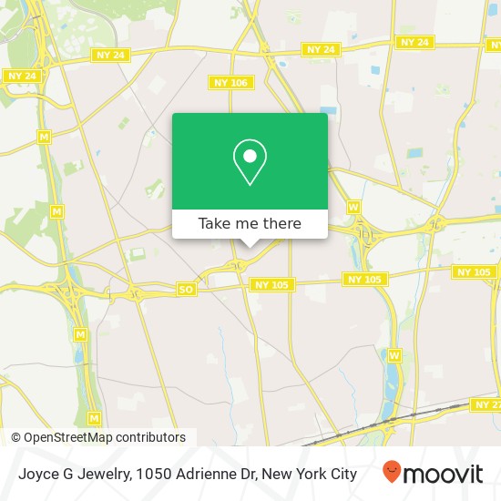 Mapa de Joyce G Jewelry, 1050 Adrienne Dr