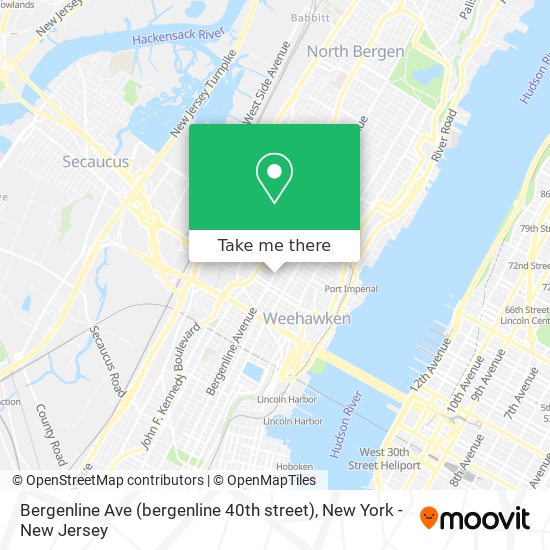 Mapa de Bergenline Ave (bergenline 40th street)