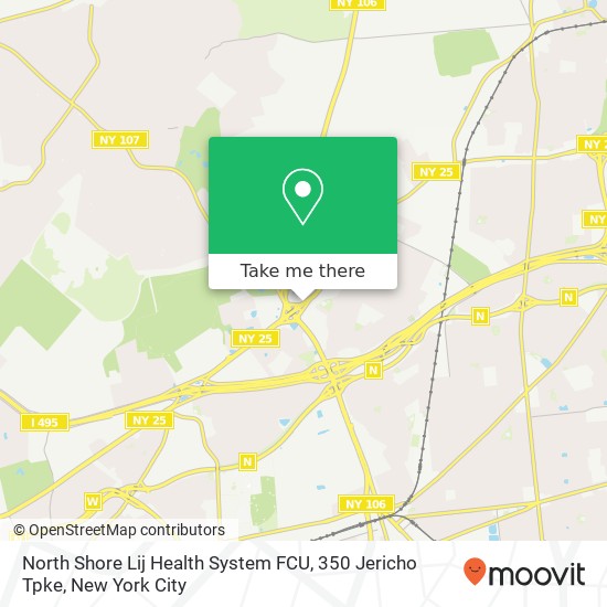 North Shore Lij Health System FCU, 350 Jericho Tpke map