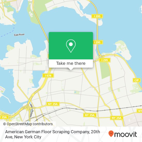 American German Floor Scraping Company, 20th Ave map