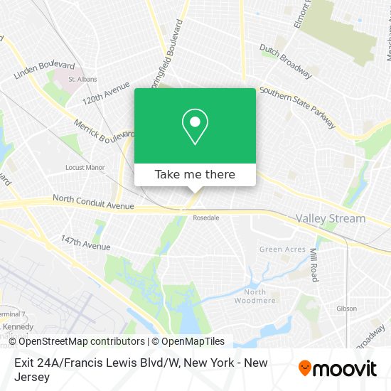 Mapa de Exit 24A/Francis Lewis Blvd/W