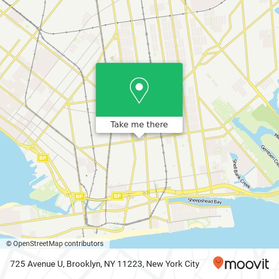Mapa de 725 Avenue U, Brooklyn, NY 11223
