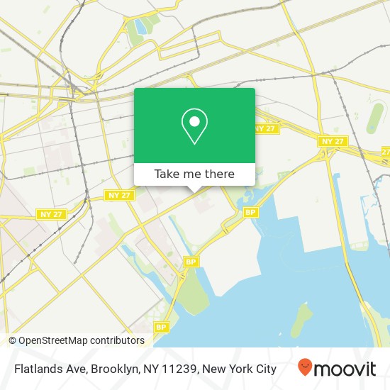 Mapa de Flatlands Ave, Brooklyn, NY 11239