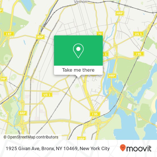 1925 Givan Ave, Bronx, NY 10469 map