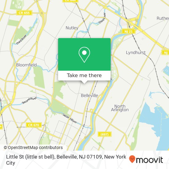 Mapa de Little St (little st bell), Belleville, NJ 07109