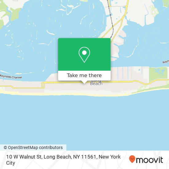 Mapa de 10 W Walnut St, Long Beach, NY 11561