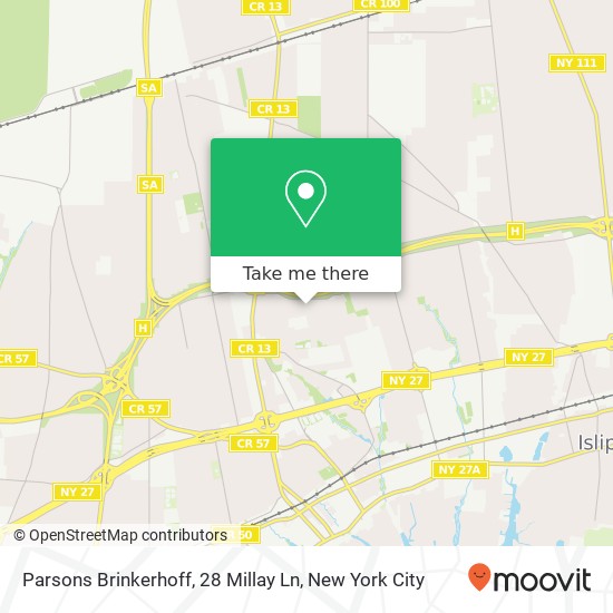 Mapa de Parsons Brinkerhoff, 28 Millay Ln