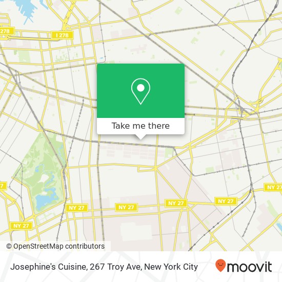 Mapa de Josephine's Cuisine, 267 Troy Ave
