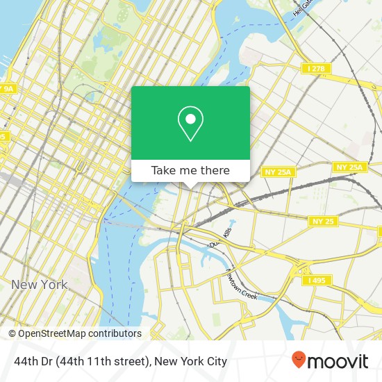 Mapa de 44th Dr (44th 11th street), Long Island City, NY 11101