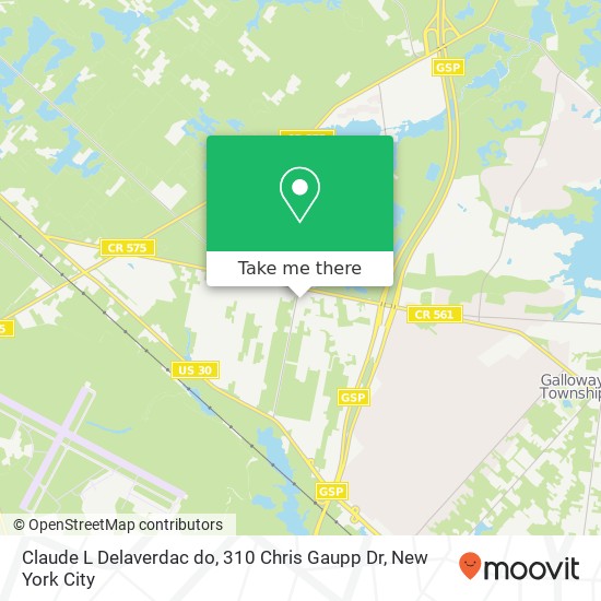 Mapa de Claude L Delaverdac do, 310 Chris Gaupp Dr