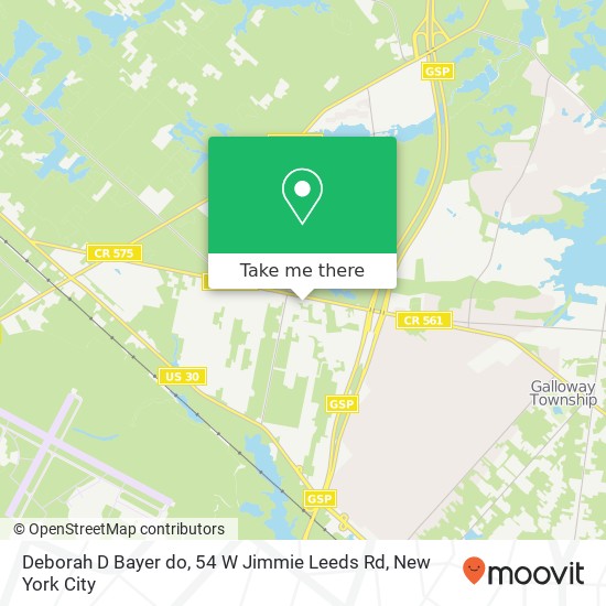 Deborah D Bayer do, 54 W Jimmie Leeds Rd map