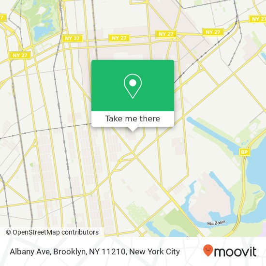 Mapa de Albany Ave, Brooklyn, NY 11210