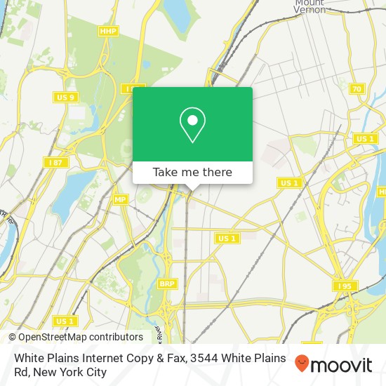 White Plains Internet Copy & Fax, 3544 White Plains Rd map