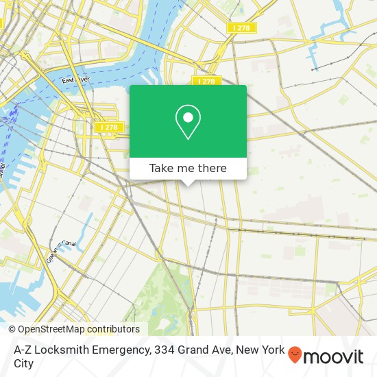 Mapa de A-Z Locksmith Emergency, 334 Grand Ave