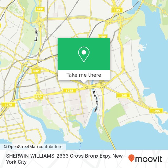 Mapa de SHERWIN-WILLIAMS, 2333 Cross Bronx Expy