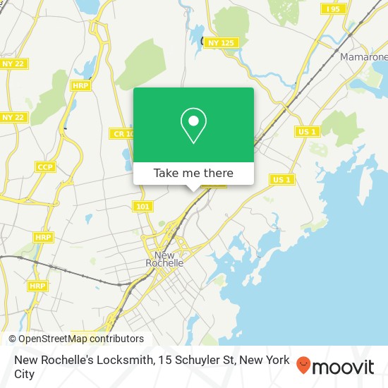 Mapa de New Rochelle's Locksmith, 15 Schuyler St