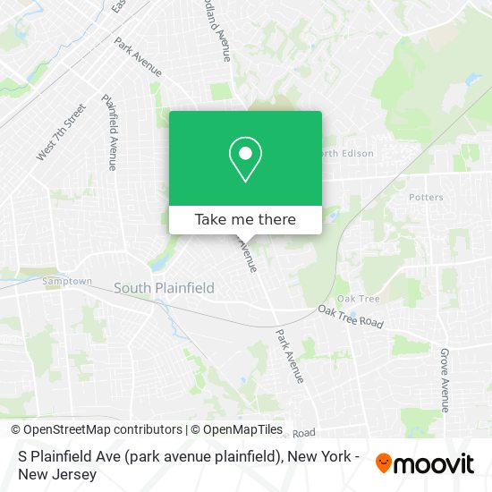Mapa de S Plainfield Ave (park avenue plainfield)