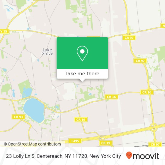 Mapa de 23 Lolly Ln S, Centereach, NY 11720