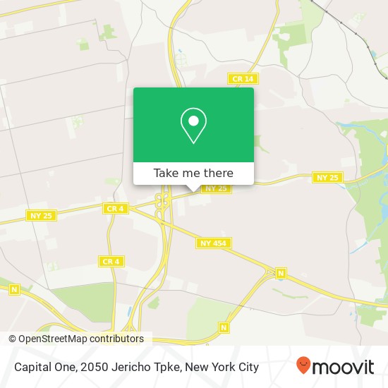 Mapa de Capital One, 2050 Jericho Tpke
