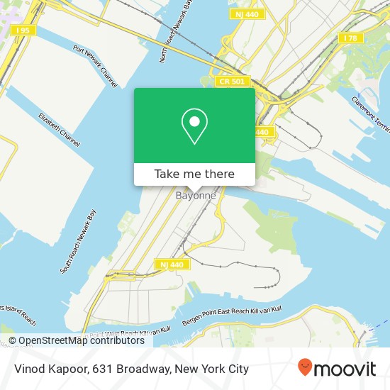 Vinod Kapoor, 631 Broadway map