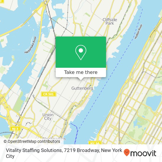 Mapa de Vitality Staffing Solutions, 7219 Broadway
