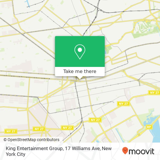 Mapa de King Entertainment Group, 17 Williams Ave