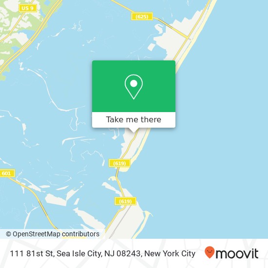 Mapa de 111 81st St, Sea Isle City, NJ 08243