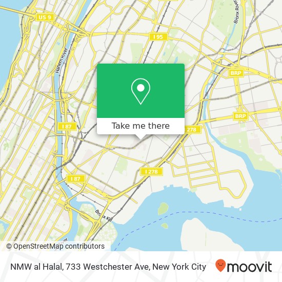 NMW al Halal, 733 Westchester Ave map