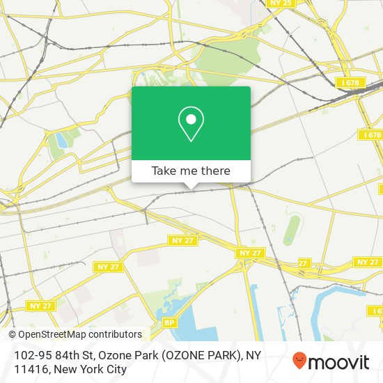 Mapa de 102-95 84th St, Ozone Park (OZONE PARK), NY 11416